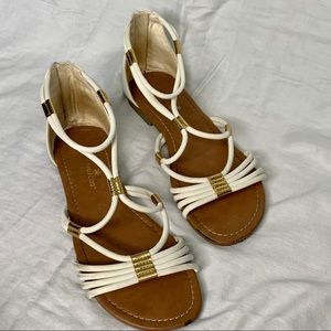 White Flat Sandals
